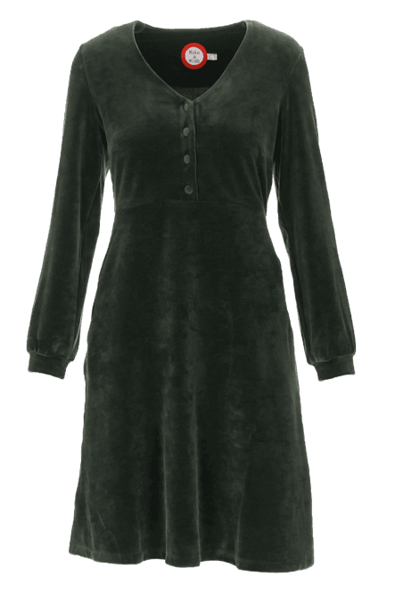 Hovedbilde Janka kombogrønn velurkjole