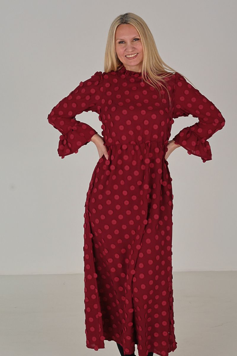 Sina elegant burgunder selskapskjole