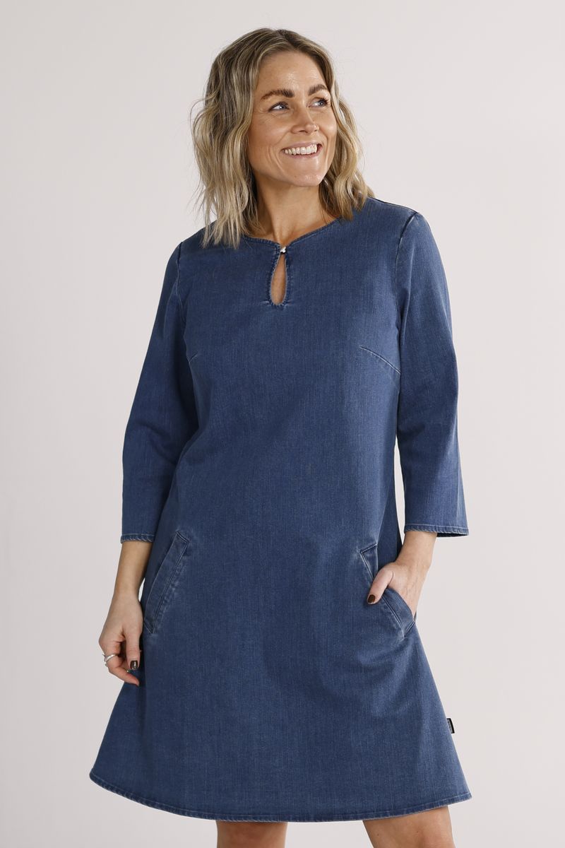 Gloria jeansblå denimkjole
