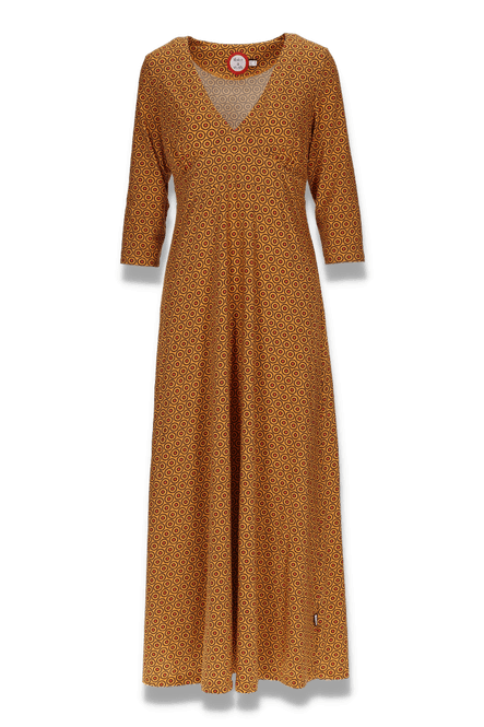 Hovedbilde Giselle sort og okergul kjole