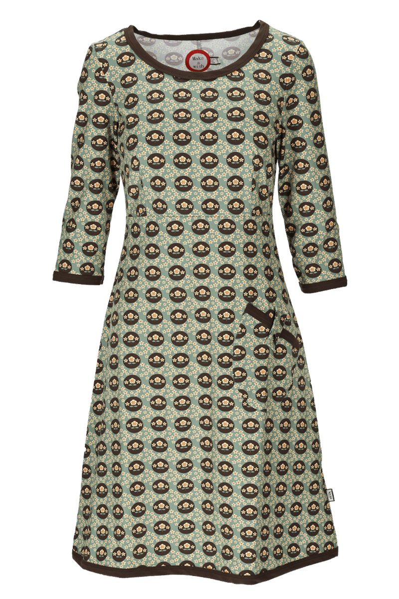 Monica petrol retro kjole