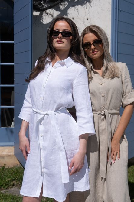 Hovedbilde Astrid hvit kort skjortekjole ...