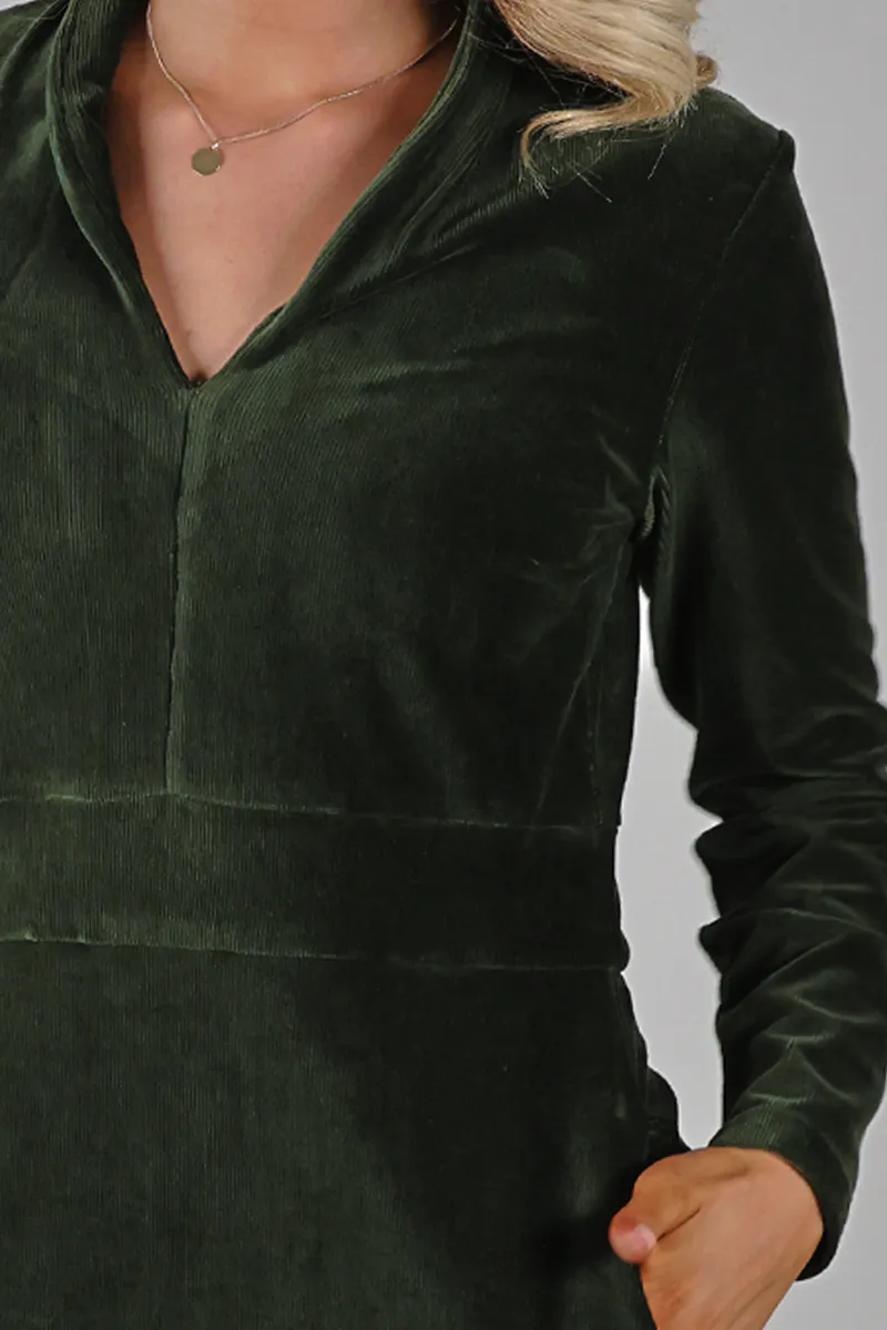 Elsi kombogrønn basiskjole