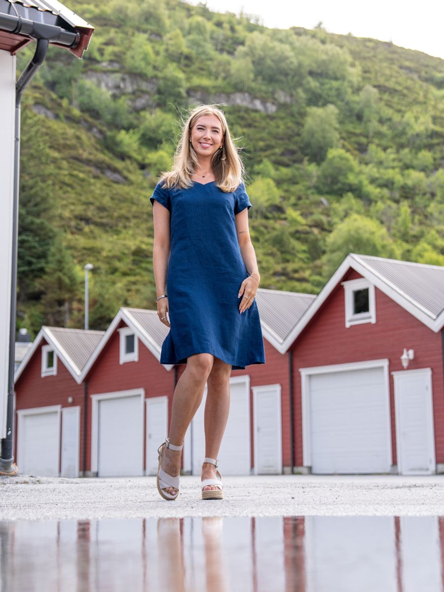 Hannalena marineblå linkjole