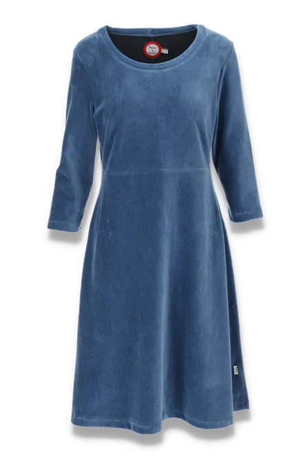 Hovedbilde Elli kjole babycord støvblå