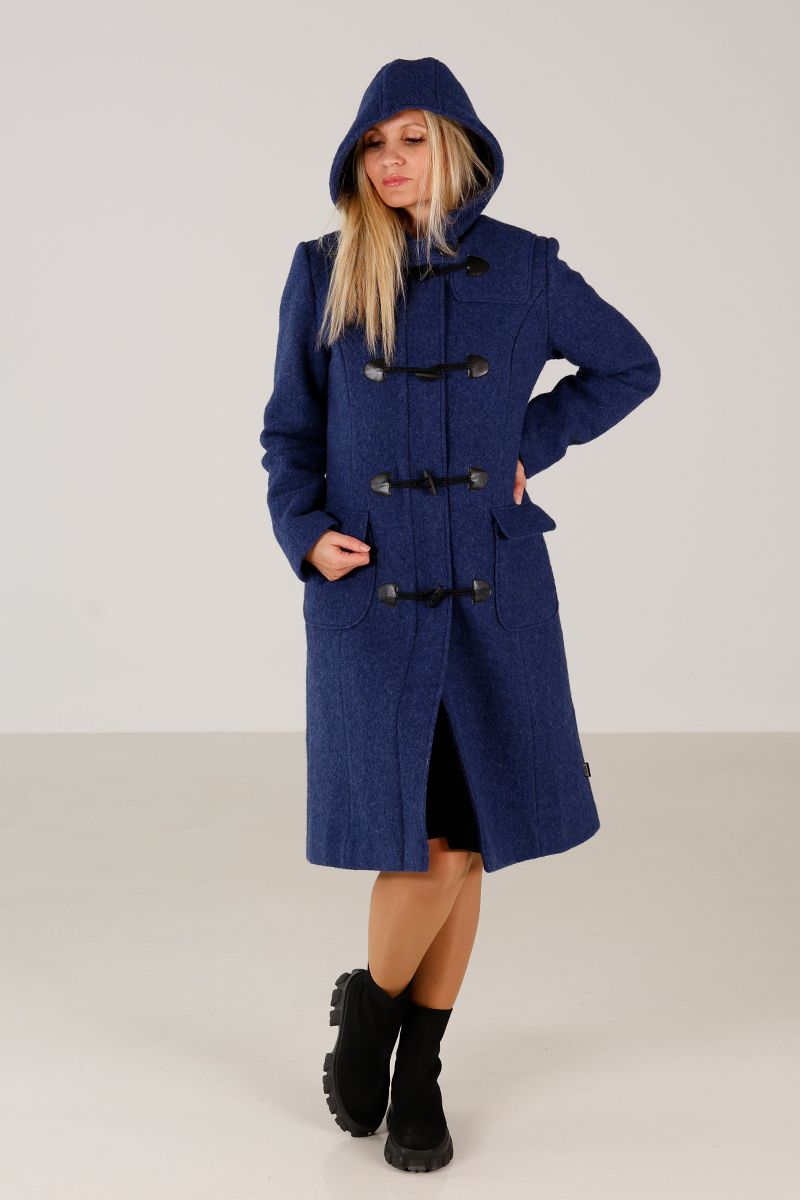 Idunn Duffel coat rustic navy ull