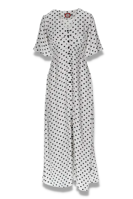 Hovedbilde Liva hvit og sort polkadot ...