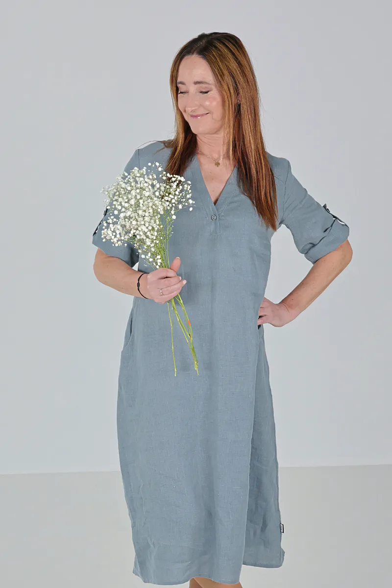 Cecilie linkjole i eucalyptus grønn