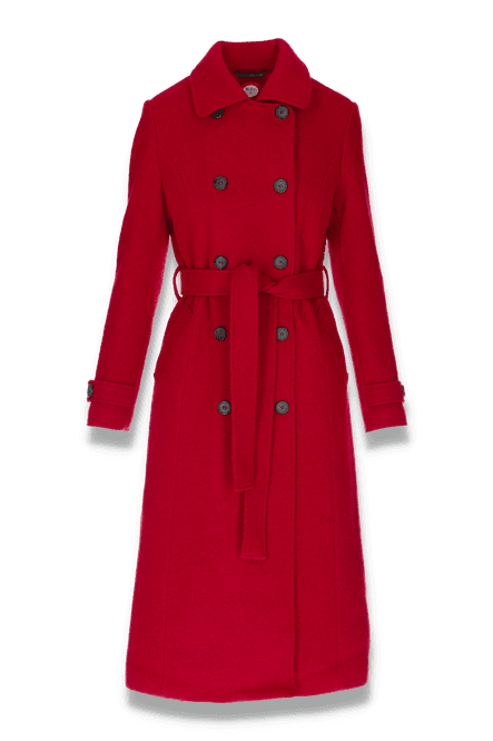 Hovedbilde Carola ullkåpe i melert rød 