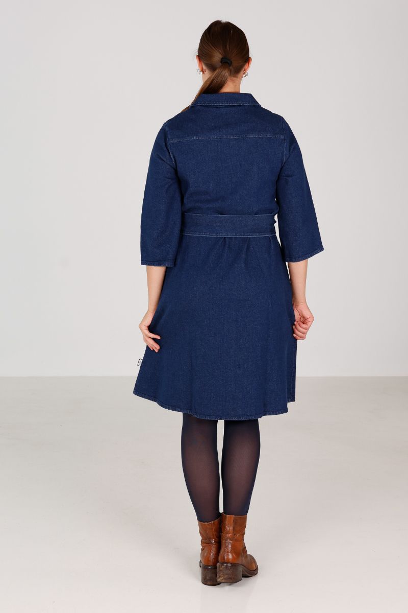 Ragla  jeansblå skjortekjole