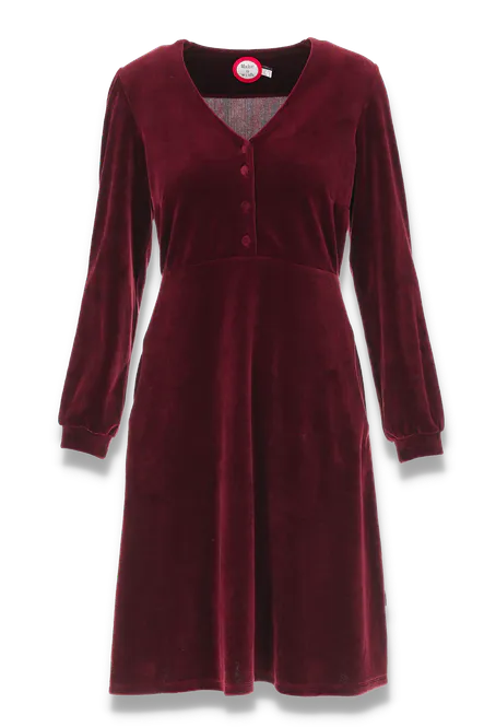 Hovedbilde Janka burgunder velurkjole