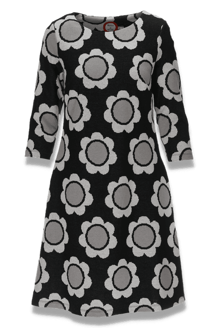 Hovedbilde Maiken grå blomstret kjole