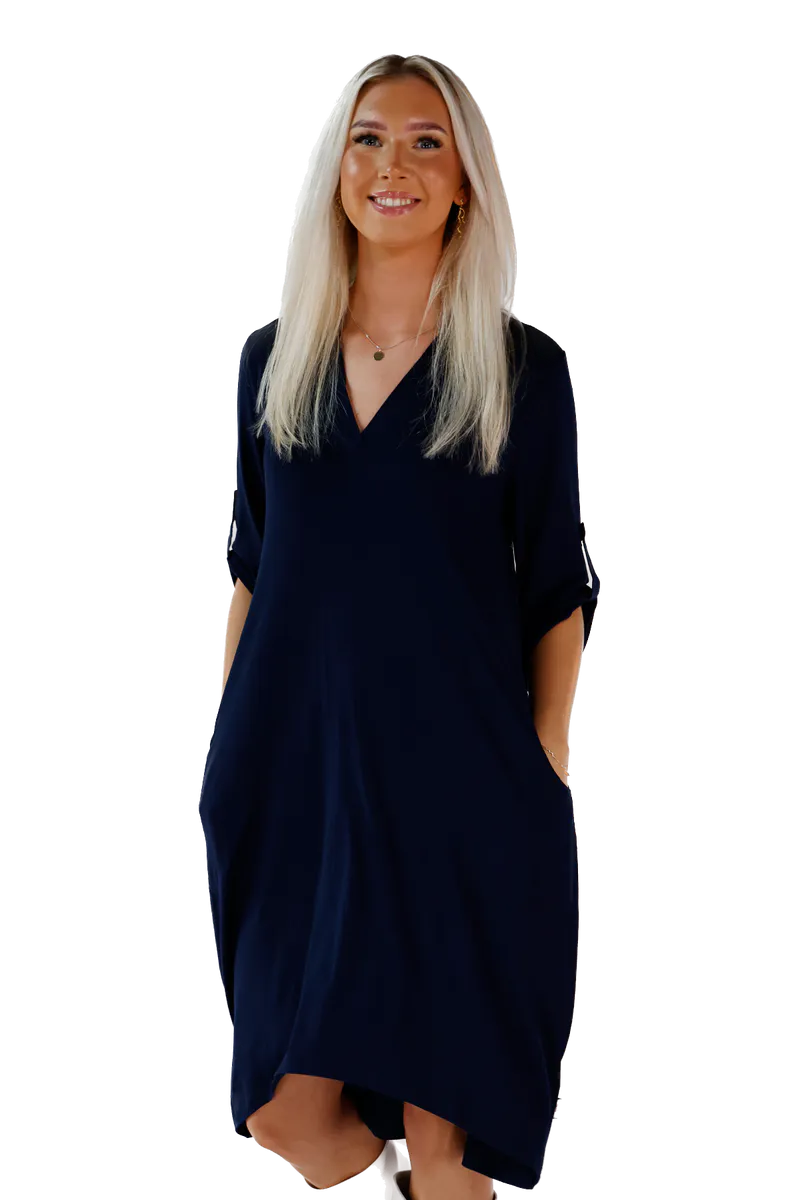 Cindy blå tøff hverdagskjole