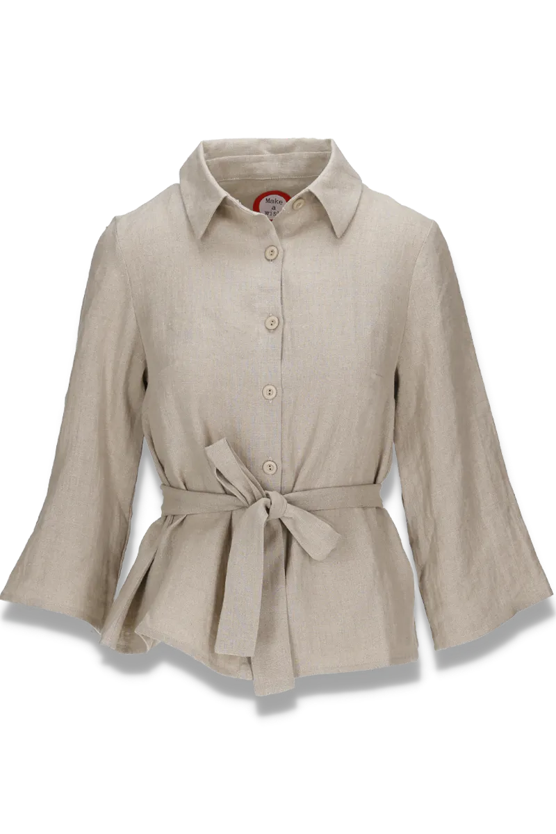 Linn natur linskjorte