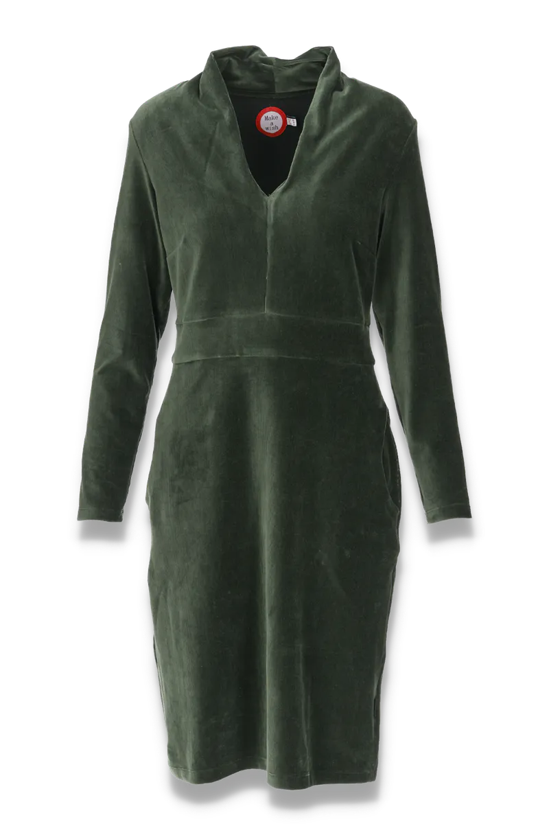 Elsi kombogrønn basiskjole